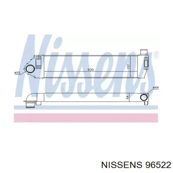 96522 Nissens radiador de aire de admisión