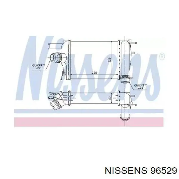 Intercooler 96529 Nissens