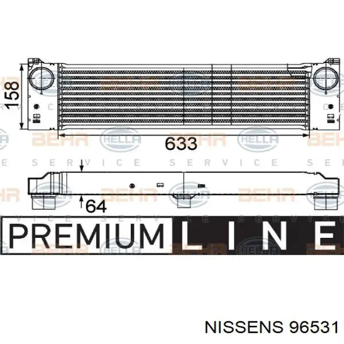 Enfriador de aire de admisión Nissens 96531