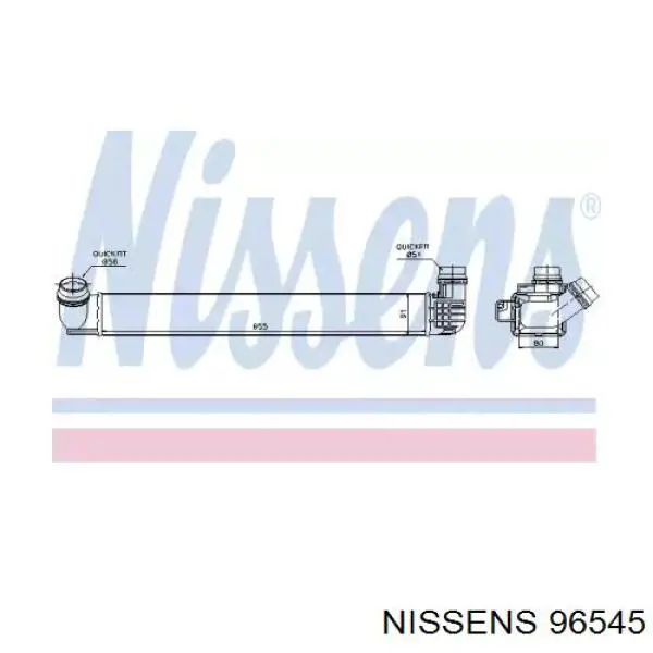 Radiador de aire de admisión Nissens 96545 precio, desde 104,86 EUR