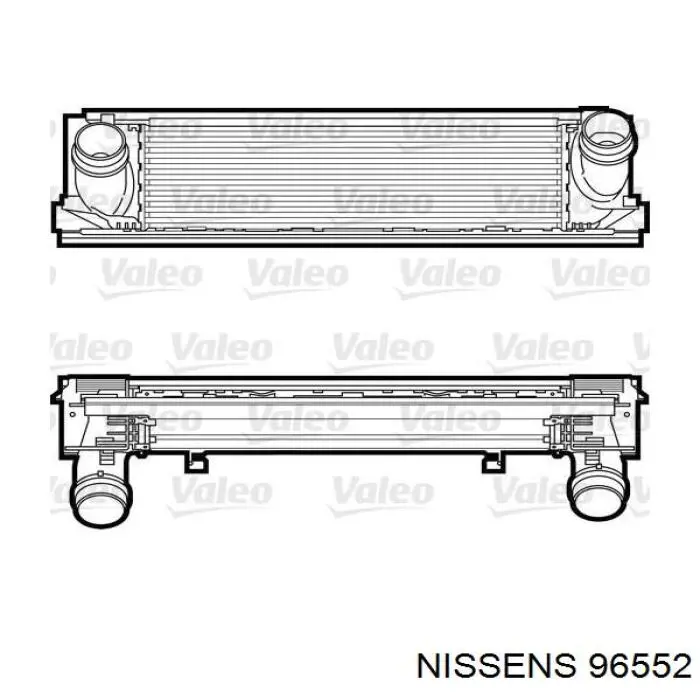 96552 Nissens radiador de aire de admisión