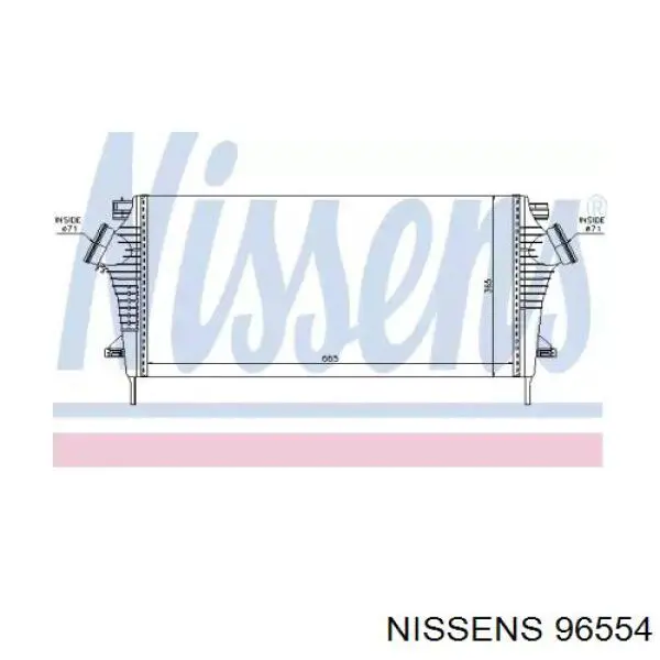 96554 Nissens Radiador de intercooler