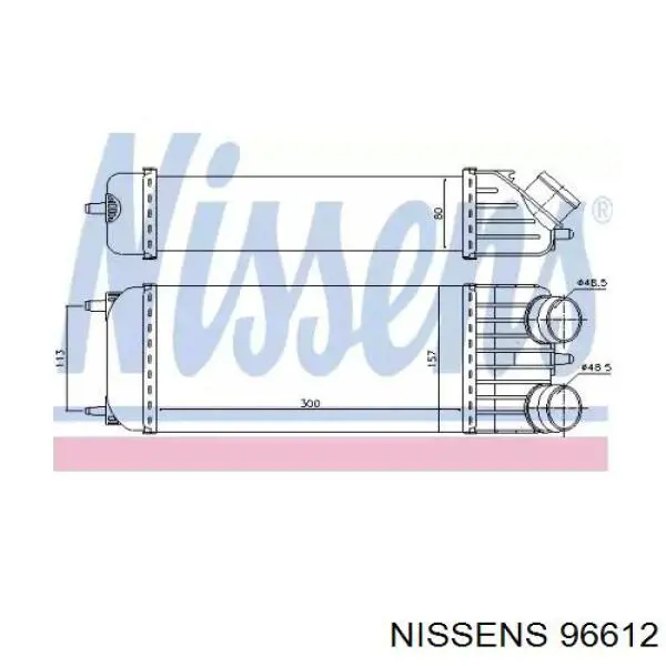 96612 Nissens Radiador de intercooler