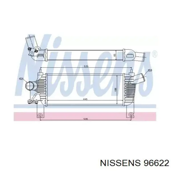 96622 Nissens intercooler