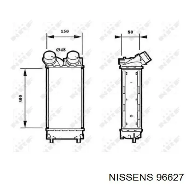 96627 Nissens radiador de aire de admisión