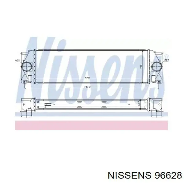 96628 Nissens Radiador de intercooler
