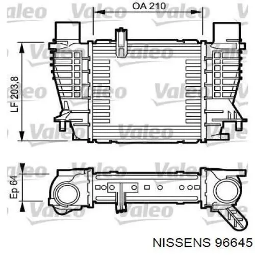 96645 Nissens intercooler