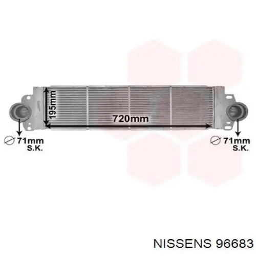 96683 Nissens Radiador de intercooler