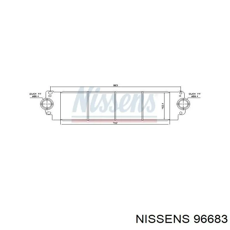 Radiador de aire de admisión Nissens 96683 precio, desde 124,87 EUR