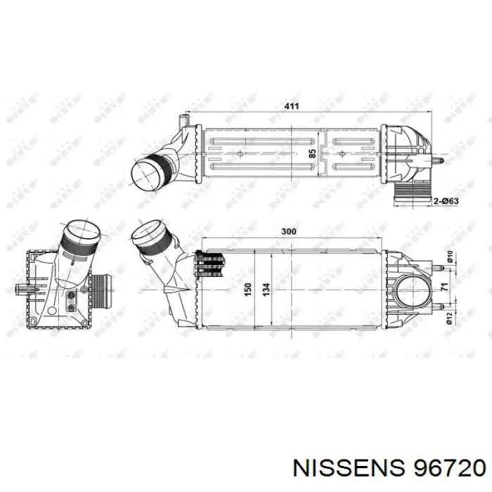 96720 Nissens intercooler
