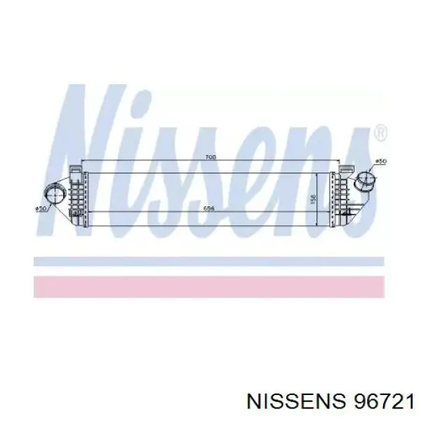 Intercooler 96721 Nissens