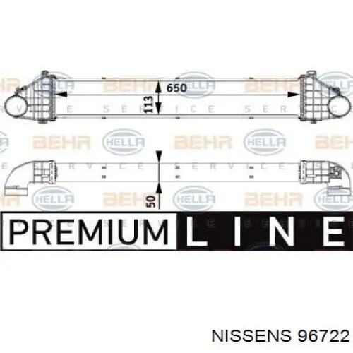 Intercooler 96722 Nissens