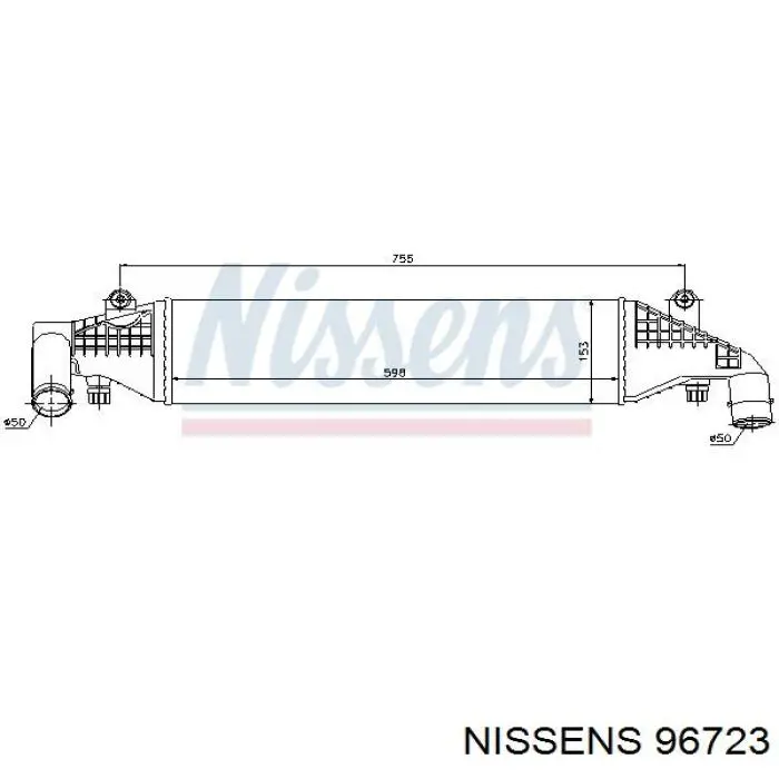 Radiador de aire de admisión Nissens 96723 precio, desde 55,58 EUR