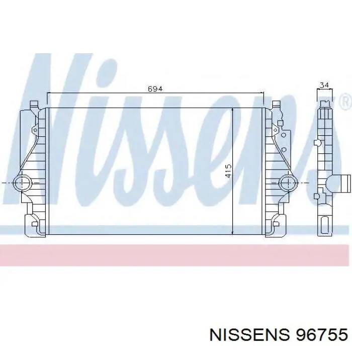 Radiador de intercooler Volkswagen Transporter T4 (70XA)