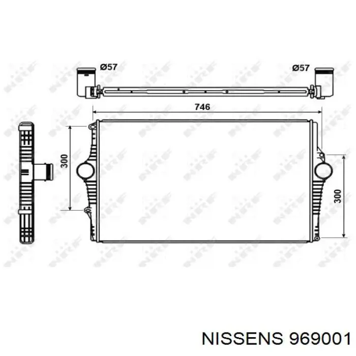Enfriador de aire de admisión Nissens 969001