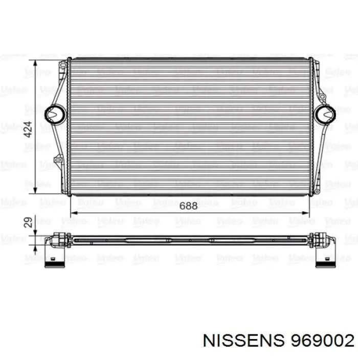 969002 Nissens radiador de aire de admisión