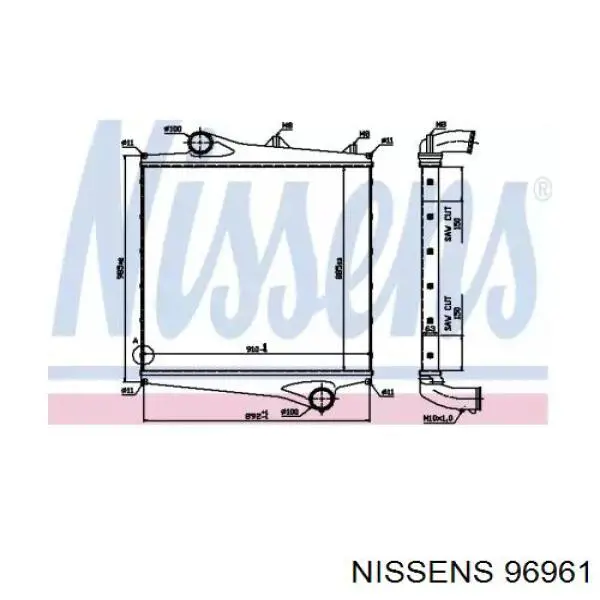Radiador de aire de admisión Nissens 96961 precio, desde 543,27 EUR