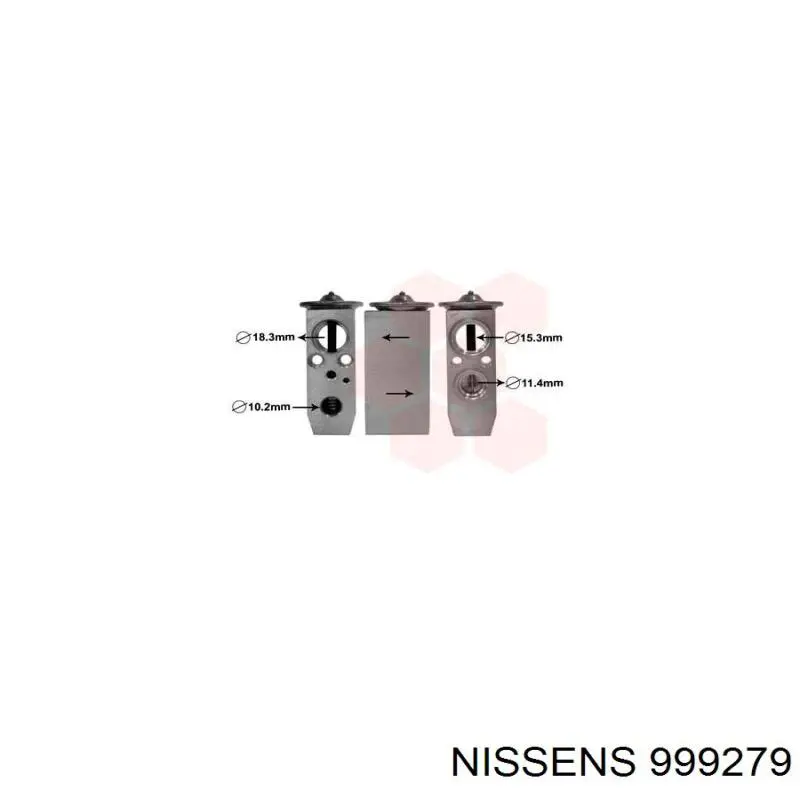 999279 Nissens válvula de expansión, aire acondicionado