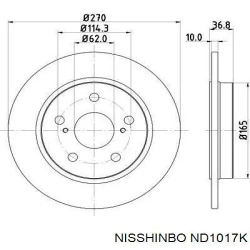 Frenos delanteros Nisshinbo ND1017K precio, desde 32,32 EUR