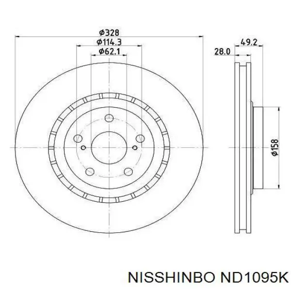Frenos delanteros Nisshinbo ND1095K precio, desde 45,51 EUR
