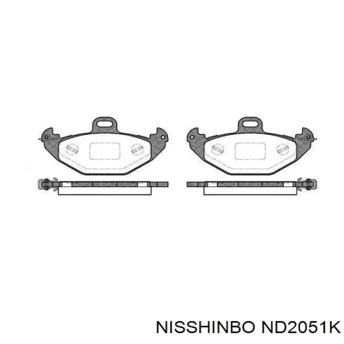 ND2051K Nisshinbo freno de disco delantero