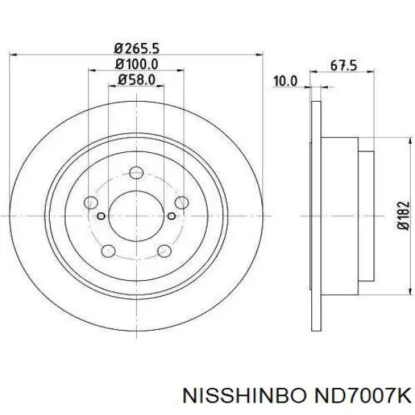 Comprar ND7007K Nisshinbo Disco de freno trasero