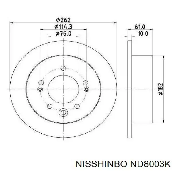 BDS1223 Jurid/Bendix Freno de disco trasero
