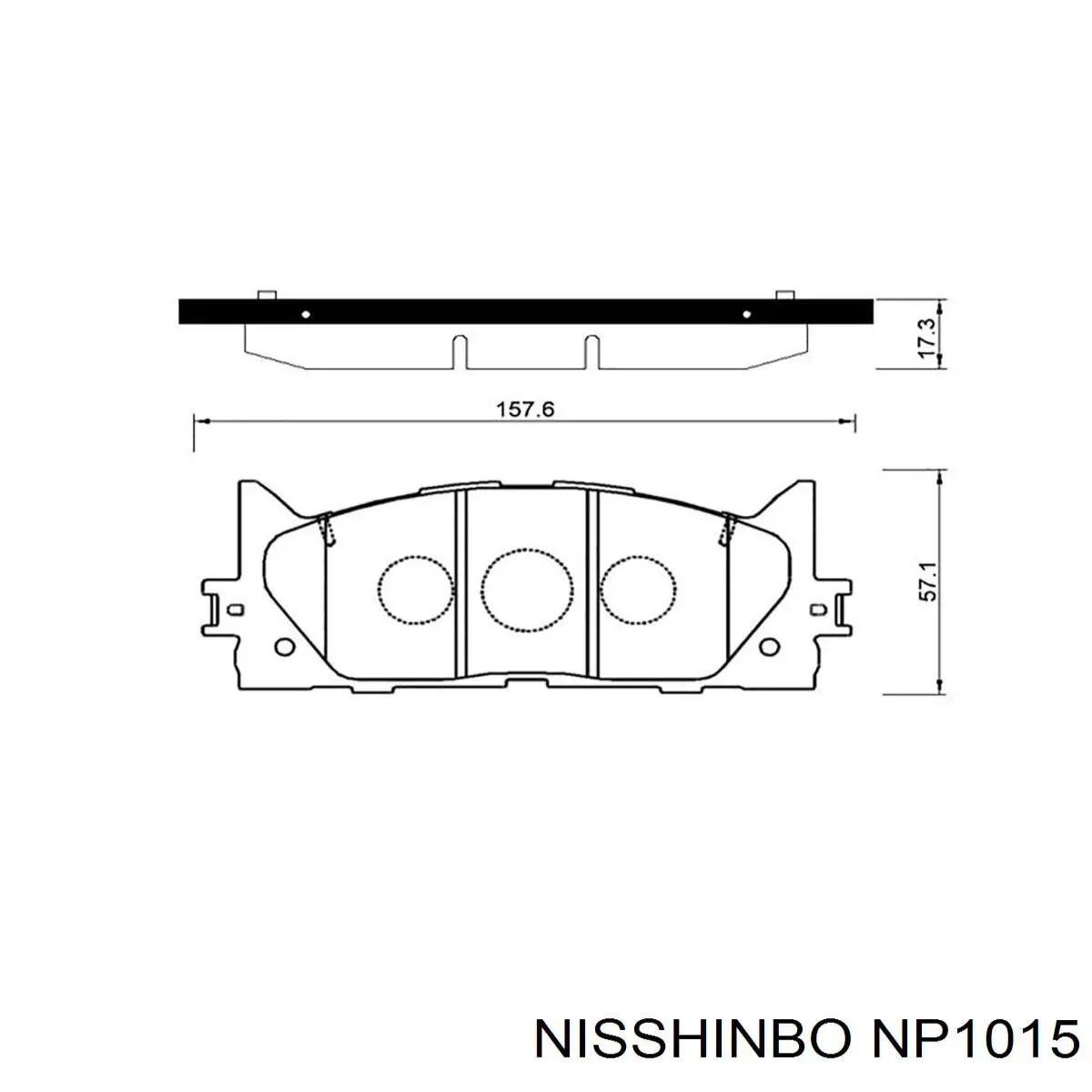 NP1015 Nisshinbo pastillas de freno delanteras