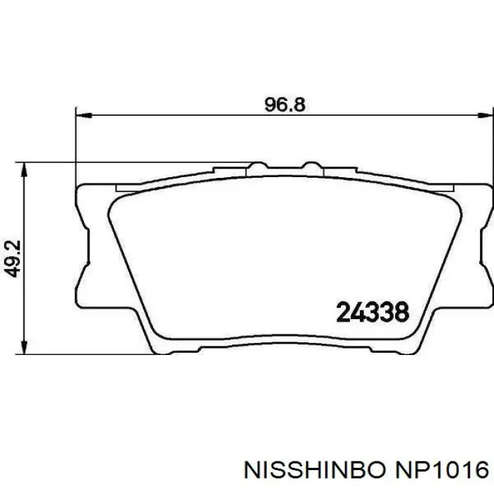 Comprar NP1016 Nisshinbo Pastillas de freno traseras