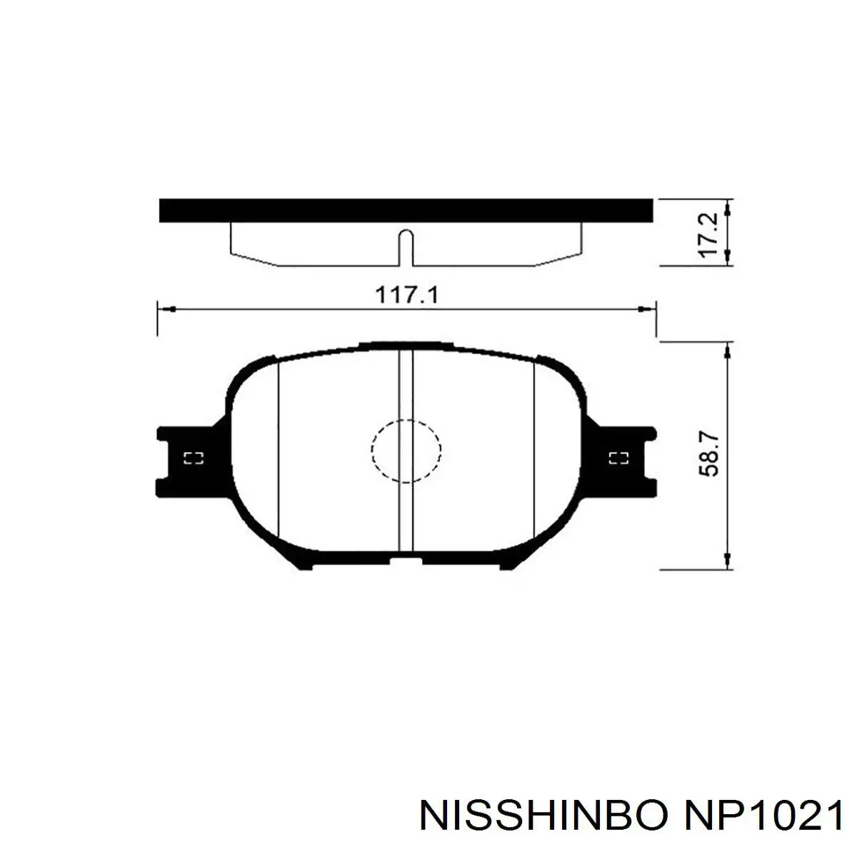 NP1021 Nisshinbo pastillas de freno delanteras