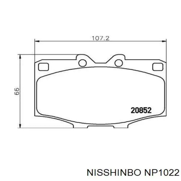 NP1022 Nisshinbo pastillas de freno delanteras