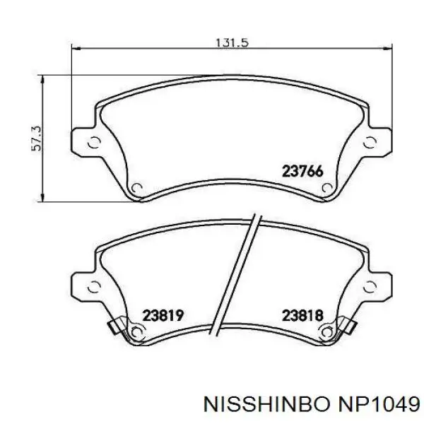 Comprar NP1049 Nisshinbo Pastillas delanteras de freno
