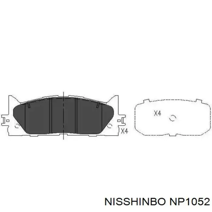 NP1052 Nisshinbo pastillas de freno delanteras