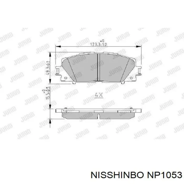 Comprar NP1053 Nisshinbo Pastillas delanteras de freno