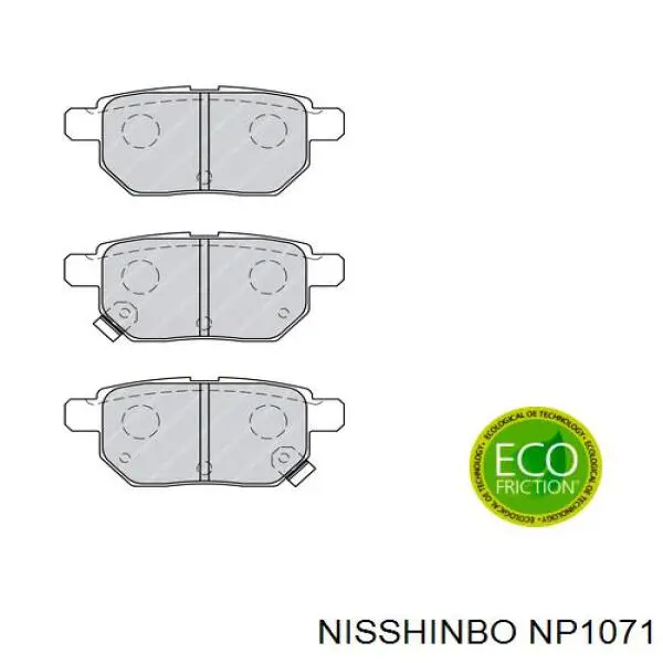 Comprar NP1071 Nisshinbo Pastillas de freno traseras