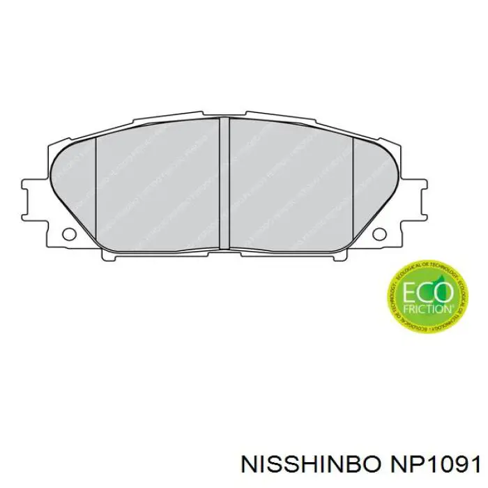 NP1091 Nisshinbo pastillas de freno delanteras