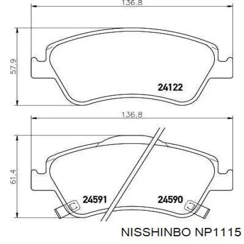 Pastillas de freno delanteras Toyota Corolla E12