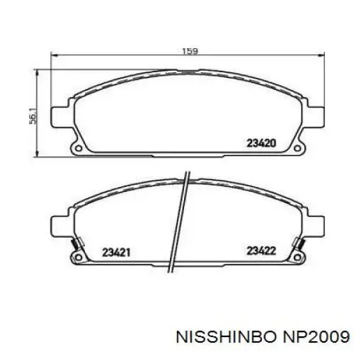 Pastillas de freno delanteras Nissan/Infiniti 410608H385
