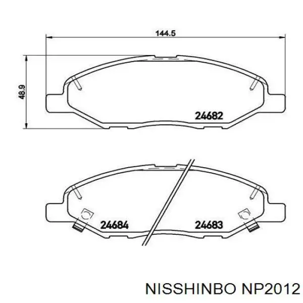 NP2012 Nisshinbo pastillas de freno delanteras