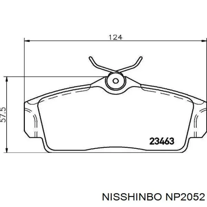 NP2052 Nisshinbo pastillas de freno delanteras
