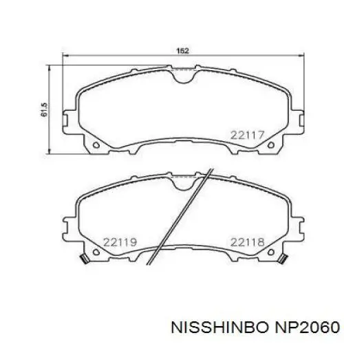 Comprar NP2060 Nisshinbo Pastillas delanteras de freno
