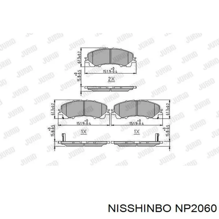 Pastillas freno delanteras Nisshinbo NP2060 precio, desde 24,31 EUR