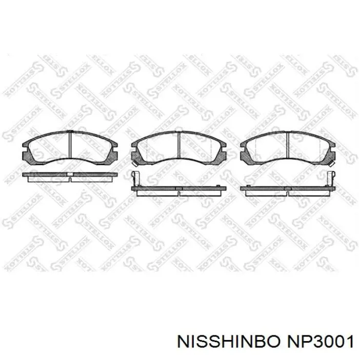 NP3001 Nisshinbo pastillas de freno delanteras