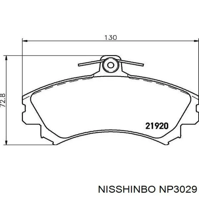 NP3029 Nisshinbo pastillas de freno delanteras