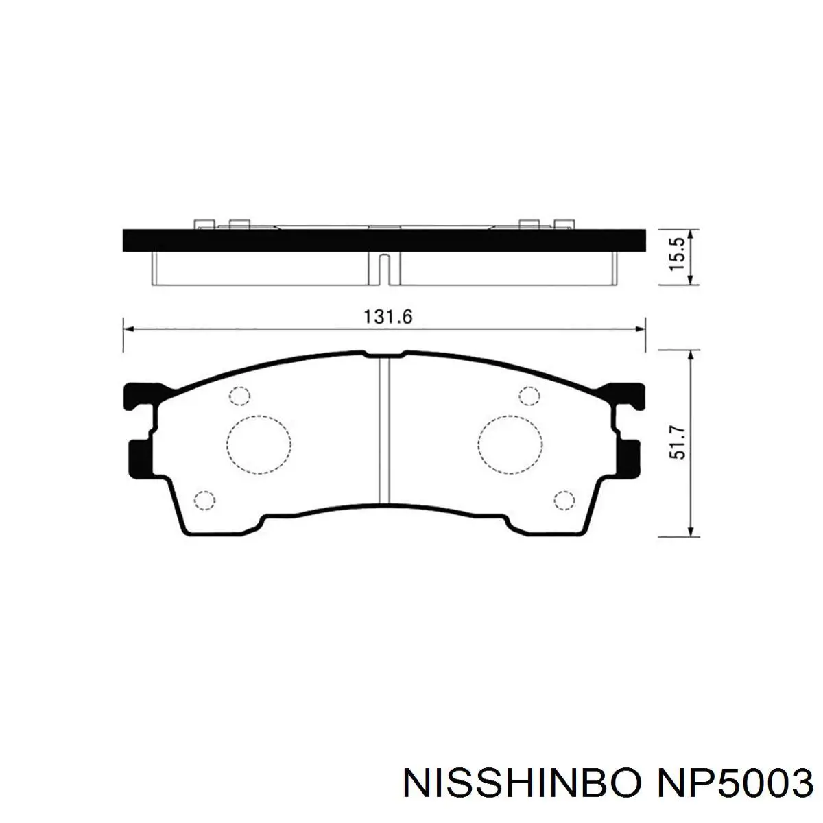 NP5003 Nisshinbo pastillas de freno delanteras