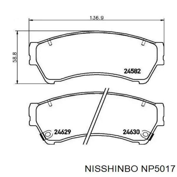 Pastillas freno delanteras Nisshinbo NP5017 precio, desde 28,08 EUR