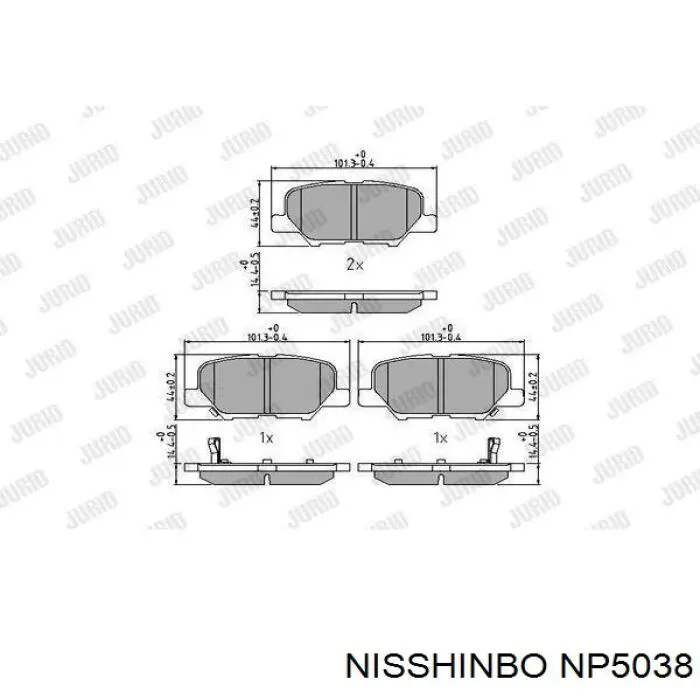 Pastillas traseras de freno Nisshinbo NP5038 precio, desde 20,48 EUR