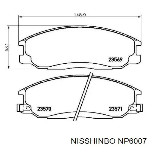 Comprar NP6007 Nisshinbo Pastillas delanteras de freno