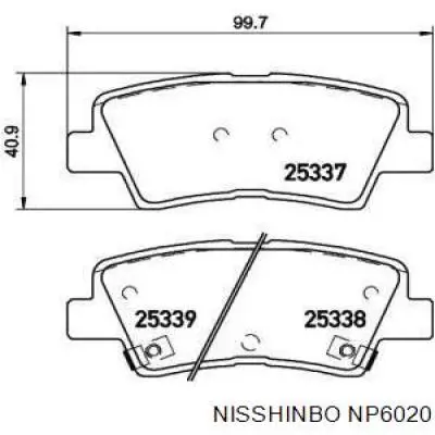 Pastillas traseras de freno Nisshinbo NP6020 precio, desde 20,75 EUR