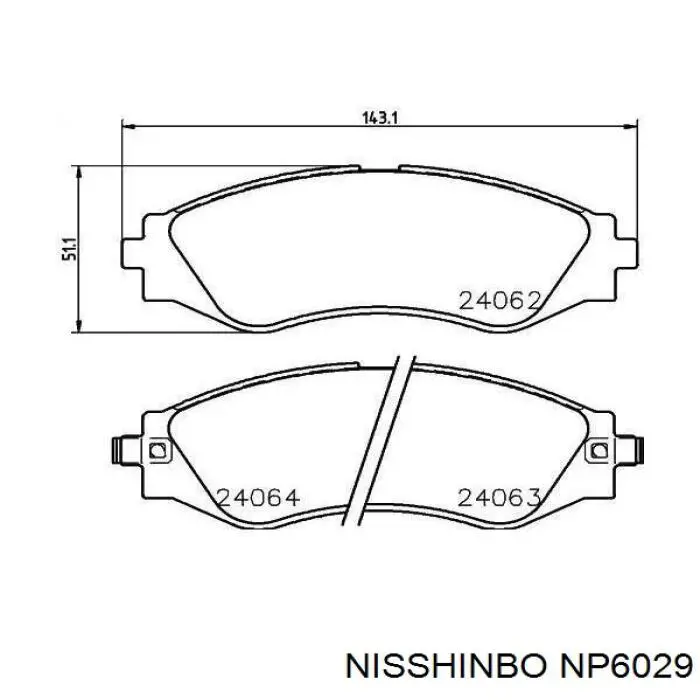 Comprar NP6029 Nisshinbo Pastillas delanteras de freno